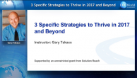 3 Specific Strategies to Thrive in 2017 and Beyond! Webinar Thumbnail