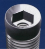 Fig 3. Illustration of an internal hex implant connection geometry, which is currently the most common type of implant connection.