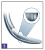Figure 5. Universal curettes feature two cutting edges per working end, and a rounded back and toe.