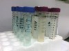 (2.) Water line test vials with visible residual antimicrobial agent (blue color) that will inhibit bacterial growth and alter test results unless neutralized by laboratory processes (Image provided by SAS, Loma Linda University, April 22, 2018).