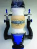 Fig 1. The upper and lower arches are mounted on the articulator to control correct movements and correct intercuspations.