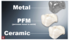 Fig 1. Laboratory-fabricated dental materials include metal, porcelain fused to metal, and ceramic restorations.