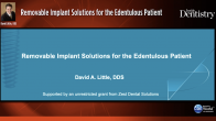 Removable Implant Solutions for the Edentulous Patient Webinar Thumbnail
