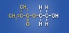 Fig 12. HEMA monomer consisting of a methacrylate group on one end (gold) and a hydroxyl (-OH) group capable of hydrogen bonding on the other.