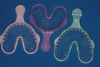 (15.) Triple trays for closed-mouth alginate impressions come in three standard sizes: small, medium, and large.