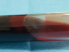 Fig 6. The red blood cells are in liquid in the lower portion of the tube.