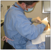Figure 8. Personal protective equipment consists of protective eyewear, surgical mask, gown or lab coat and gloves.