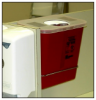 Figure 9. Sharps containers need to be within easy reach of the dental health care providers.