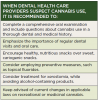 Table 1: Recommendations for dental healthcare providers regarding cannabis use in our patient population.