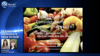 Nutritional Considerations for Optimal Oral Health Webinar Thumbnail