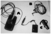 Figure 4. Amplified Precordial Stethoscope. Continuous auscultation of breath sounds can be accomplished using a stethoscope head and amplifier (A) connected to either conventional ear plugs (B) or a bluetooth listening device (C).